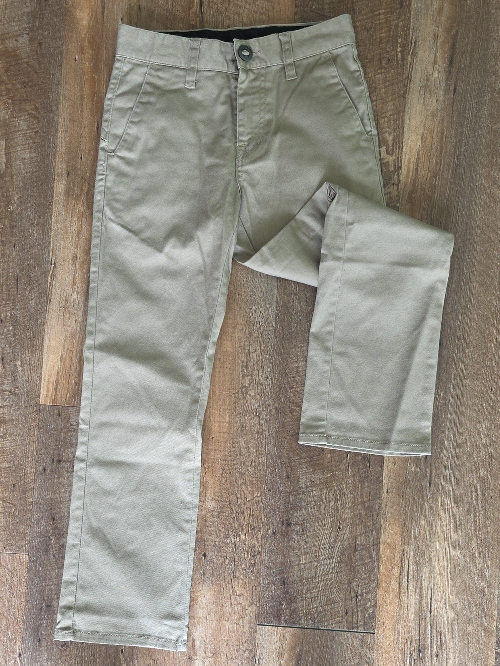 Volcom Kid's Khaki Straight Chino Pants - Light Tan